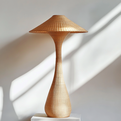 Wabi-sabi style rattan floor lamp for living room, bedroom, study, homestay and tea room, a retro designer artistic lighting fixture - Image 9
