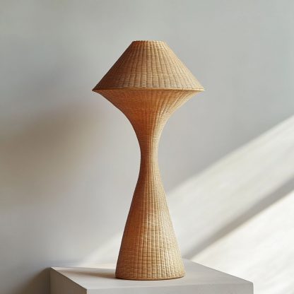 Wabi-sabi style rattan floor lamp, a retro designer art lighting fixture for living room, bedroom, study, homestay and tea room - Image 6