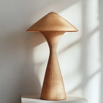 Wabi-sabi style rattan floor lamp for living room, bedroom, study, homestay and tea room, a retro designer artistic lighting fixture - Image 4